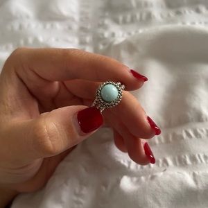 Sterling Silver Blue Stone Ring